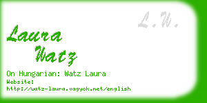 laura watz business card